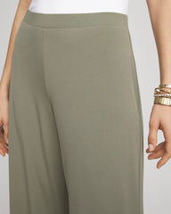 Chico's Travelers™ Knit Wide-Leg Pants DUSTY OLIVE