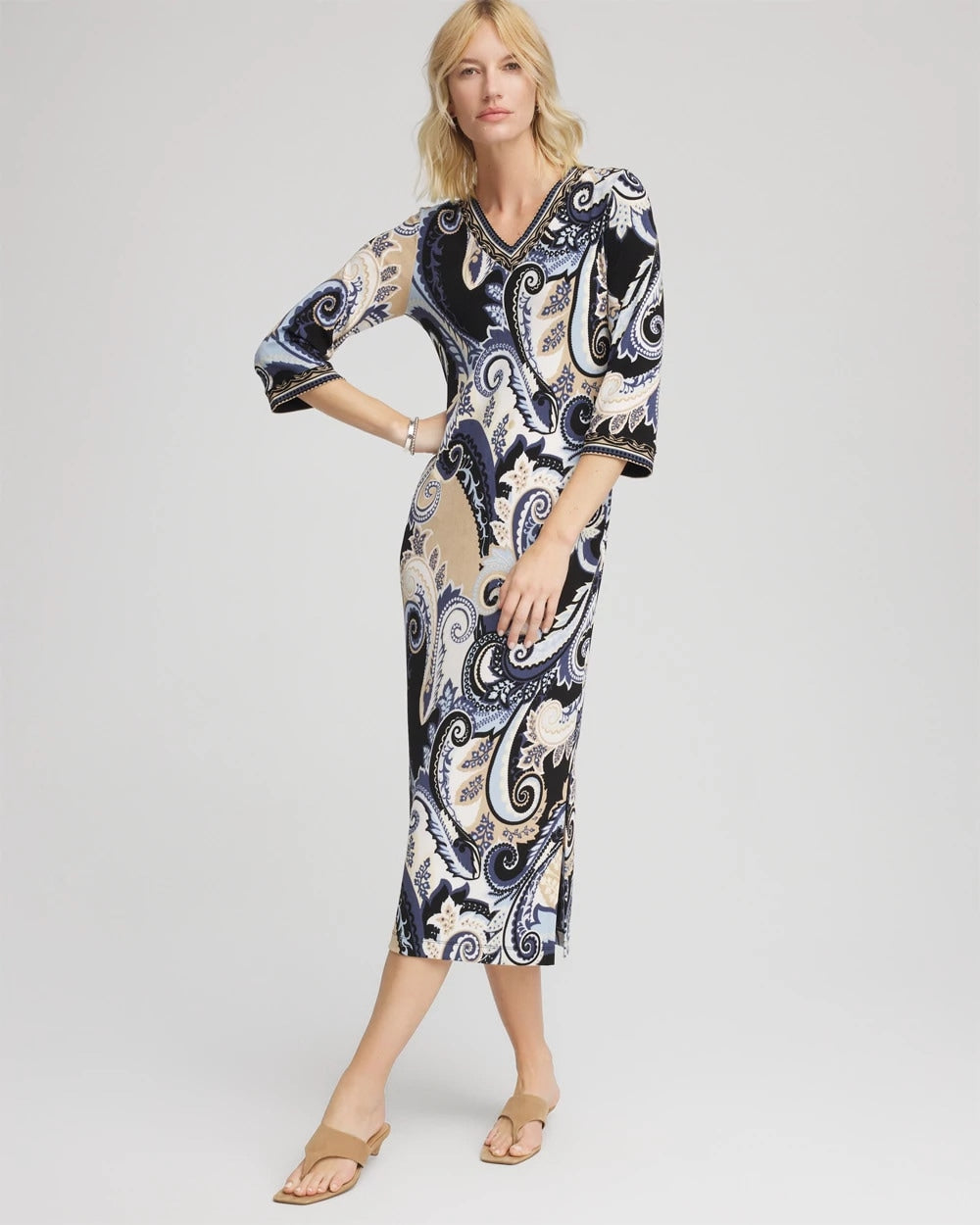 Chico's Travelers™ Paisley Maxi Dress CANYON BLUE
