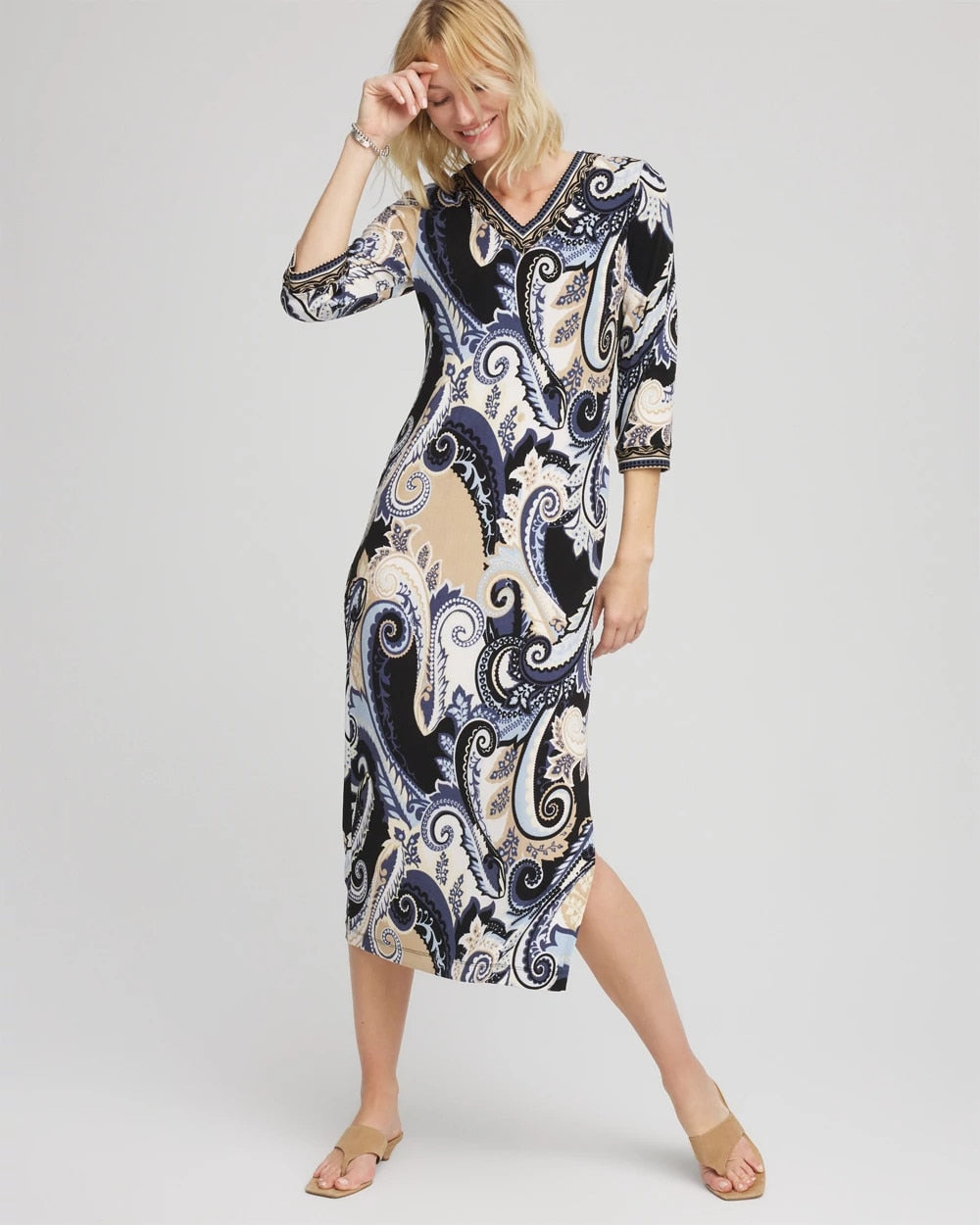Chico's Travelers™ Paisley Maxi Dress CANYON BLUE