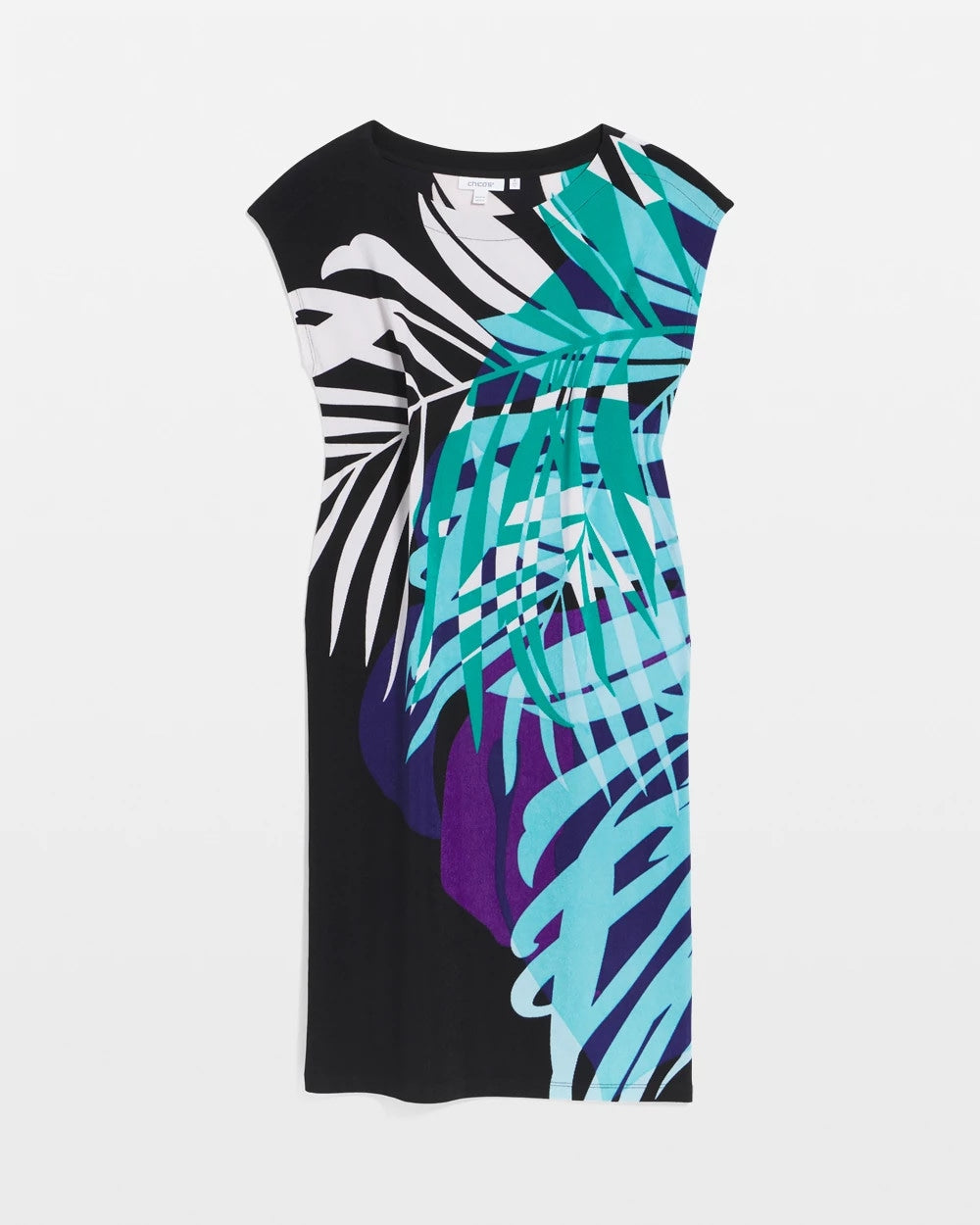 Chico's Travelers™ Tropical Nights Column Dress TURQ BLUE