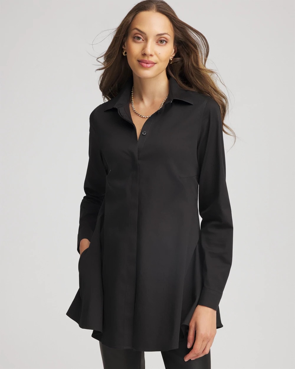 Chico's No Iron™ Pocketed Tunic BLACK