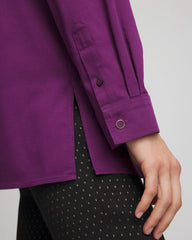 Chico's No Iron™ Novelty Button Tunic PURPLE ROYALE