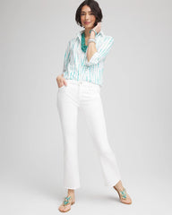 Chico's No Iron™ Sateen Bubble Print Shirt SEASPRAY
