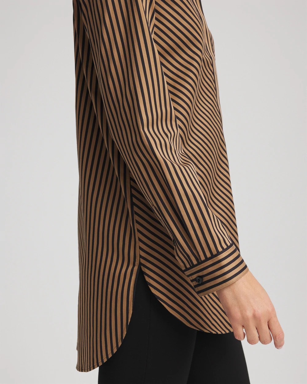 Chico's No Iron™ Slimming Imperial Stripe Tunic BLACK