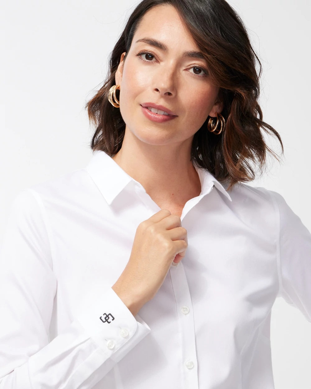 Chico's No Iron™ Fitted Stretch Shirt OPTIC WHITE
