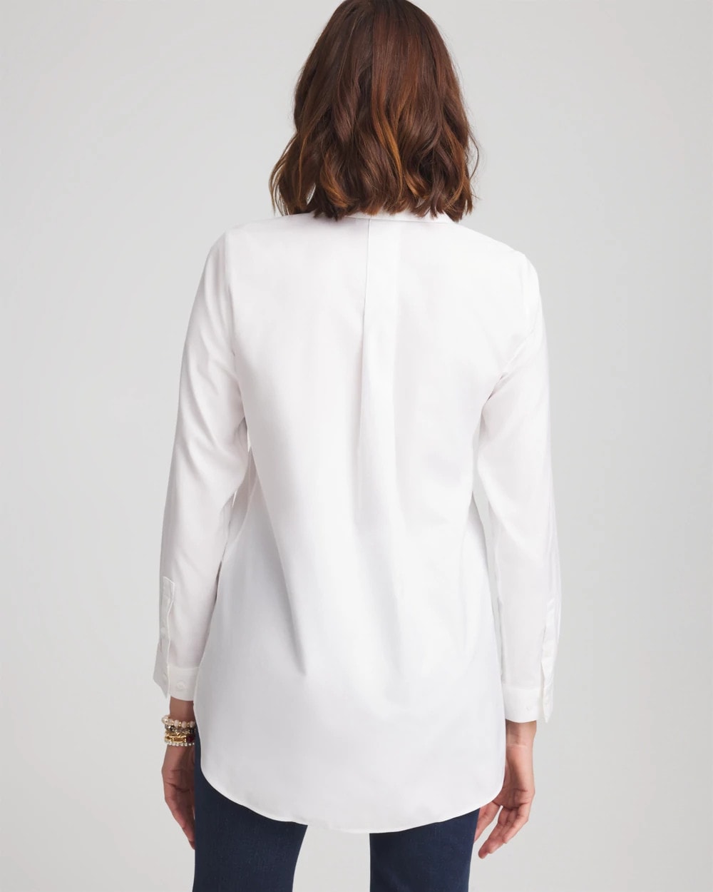 Chico's No Iron™ Floral Stretch Tunic OPTIC WHITE