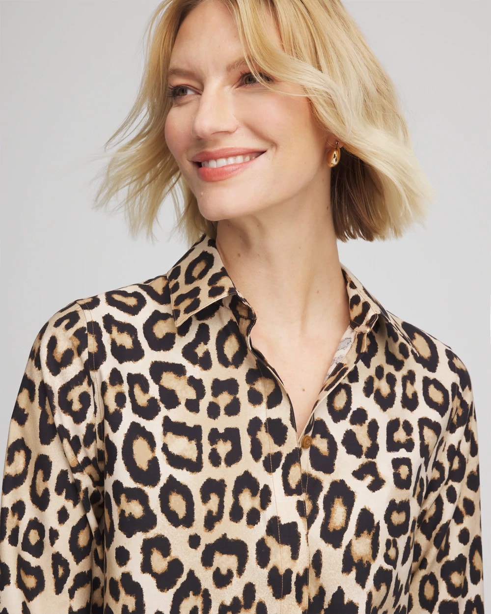 Chico's No Iron™ Animal-Print Tunic SAND
