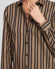 Chico's No Iron™ Stripe Tunic CAMEL/BLACK
