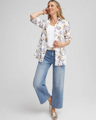 Chico's No Iron™ Long-Sleeved Floral Shirt OPTIC WHITE