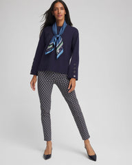 Chico's Brigitte™ Chain Connection Slim Ankle Pants PASSPORT BLUE