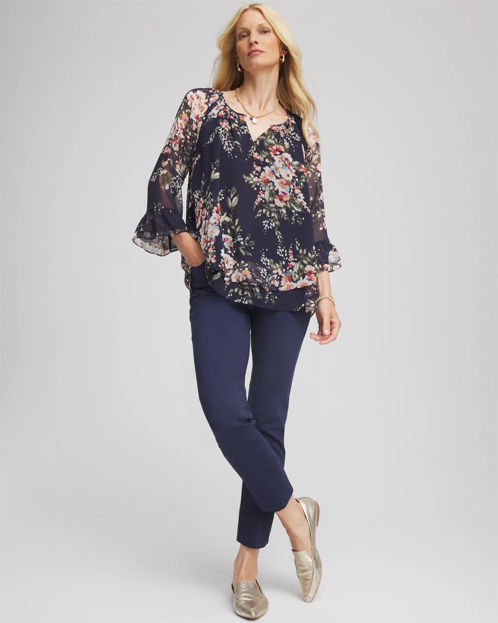 Chico's Brigitte™ Slim Pull-On Ankle Pants PASSPORT BLUE