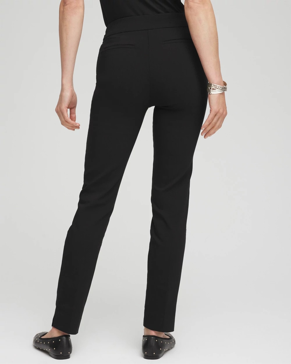 Chico's Brigitte™ Slim Pull-On Ankle Pants BLACK