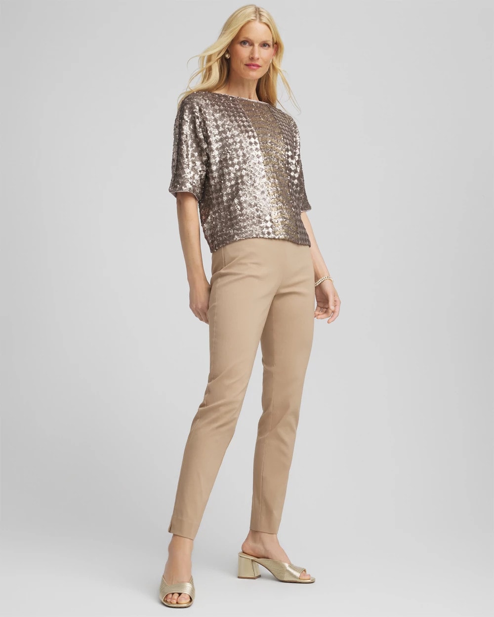 Chico's Brigitte™ Slim Pull-On Ankle Pants CATTAIL BROWN