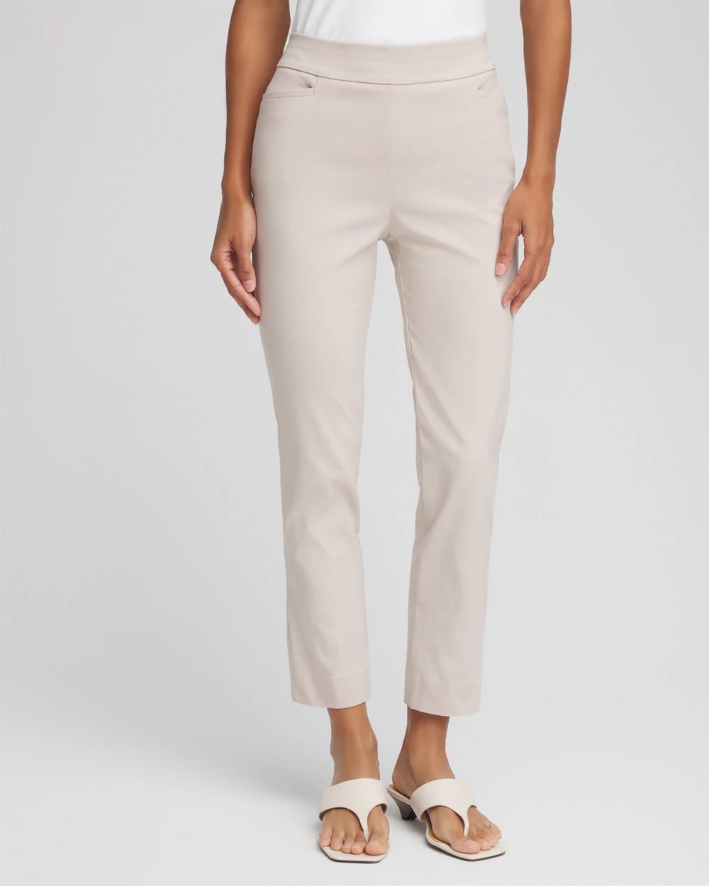 Chico's Brigitte™ Slim Pull-On Ankle Pants SMOKEY TAUPE