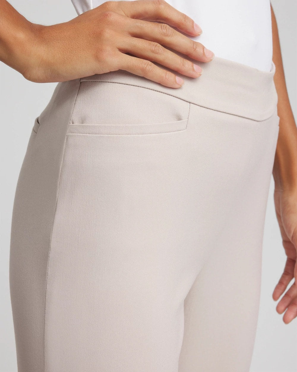 Chico's Brigitte™ Slim Pull-On Ankle Pants SMOKEY TAUPE