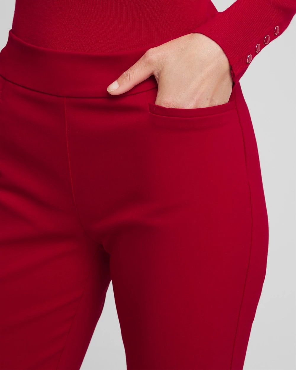Chico's Brigitte™ Slim Pull-On Ankle Pants CARMINE RED