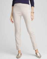 Chico's Brigitte™ Pull-On Slim Rivet Ankle Pants SMOKEY TAUPE