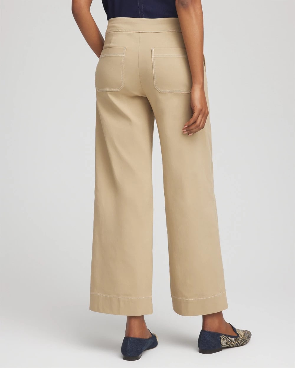 Chico's Brigitte™ Utility Wide-Leg Cropped Pants CAFE AROMA