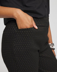 Chico's Brigitte™ Slim Full-Length Jacquard Pants BLACK