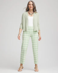 Chico's Brigitte™ Wide Leg Plaid Cropped Pants MOROCCAN MINT