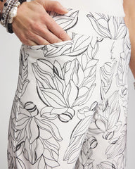 Chico's Brigitte™ Floral Embroidered Wide-Leg Cropped Pants ECRU