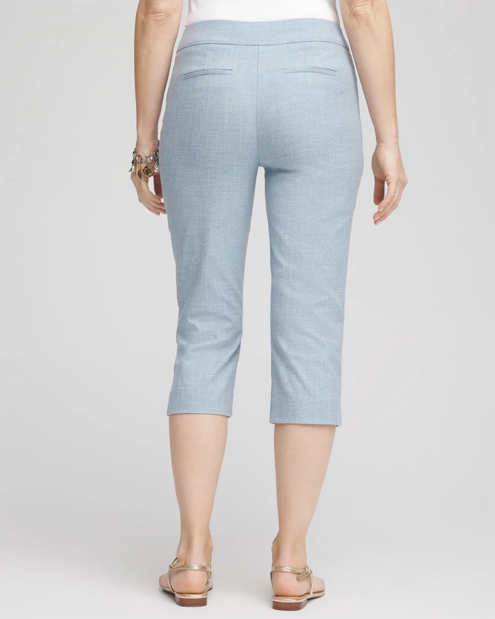 Chico's Brigitte™ Cross Dye Capri Pants BLUE PEARL