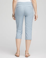 Chico's Brigitte™ Cross Dye Capri Pants BLUE PEARL