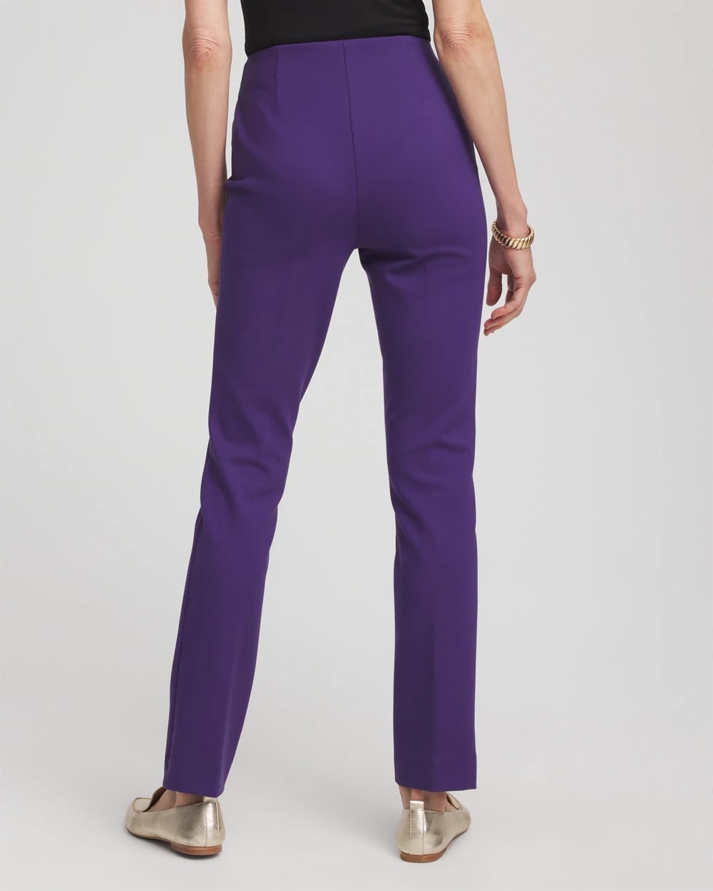 Chico's Juliet Slim Trim Detail Ankle Pants PURPLE ELIXIR