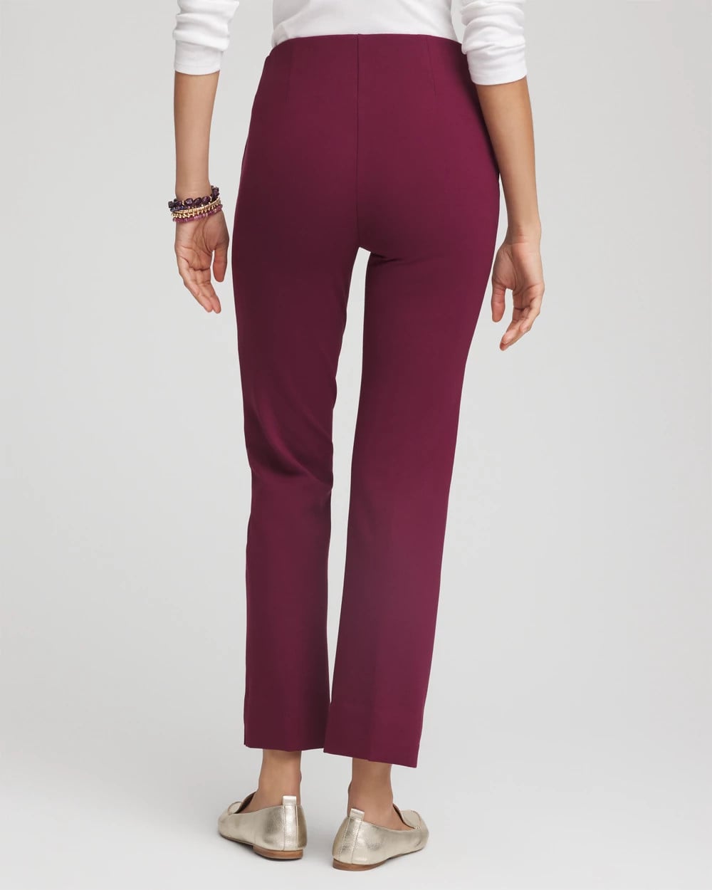 Chico's Juliet Straight Ankle Pants DEEP CHIANTI
