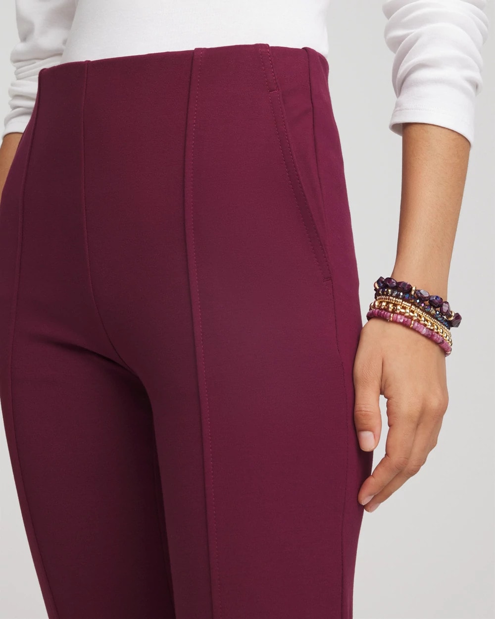 Chico's Juliet Straight Ankle Pants DEEP CHIANTI