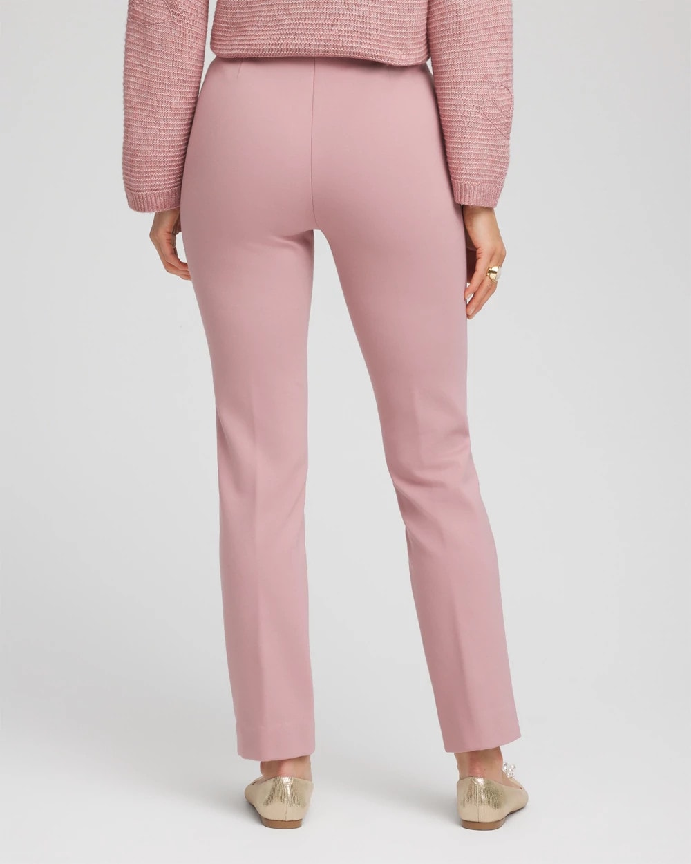 Chico's Juliet Slim Trim Detail Ankle Pants DUSTY ROSE