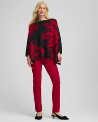 Chico's Juliet Slim Trim Detail Ankle Pants CARMINE RED