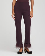 Chico's Juliet Feathered Flared Cropped Pants NIGHT BLOOM