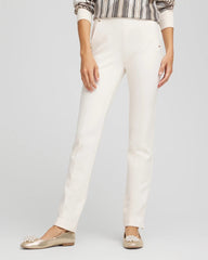 Chico's Juliet Slim Trim Detail Pants ENGLISH CREAM