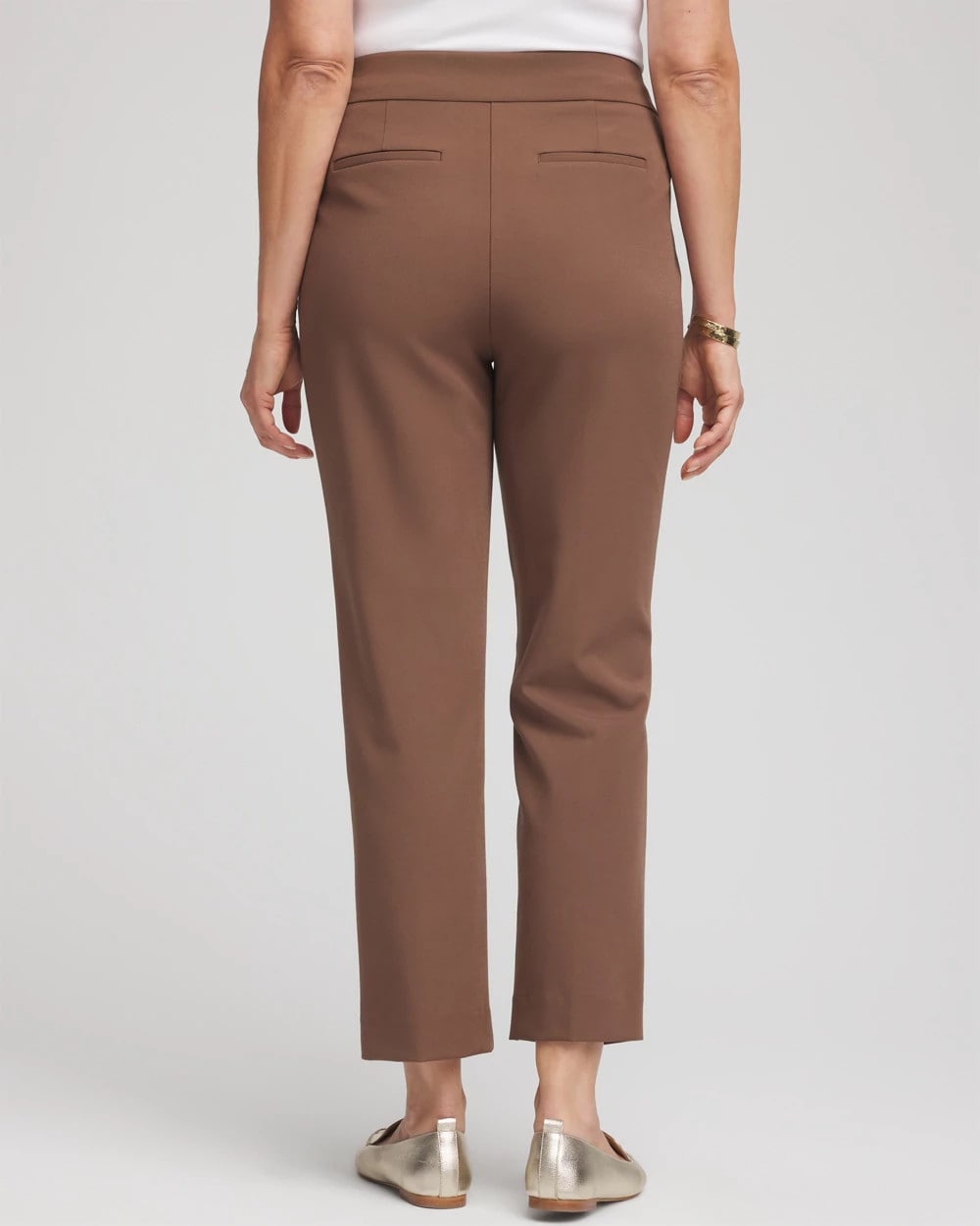 Chico's Lightweight Juliet Straight Ankle Pants DRIED MUSHROOM