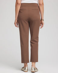 Chico's Lightweight Juliet Straight Ankle Pants DRIED MUSHROOM
