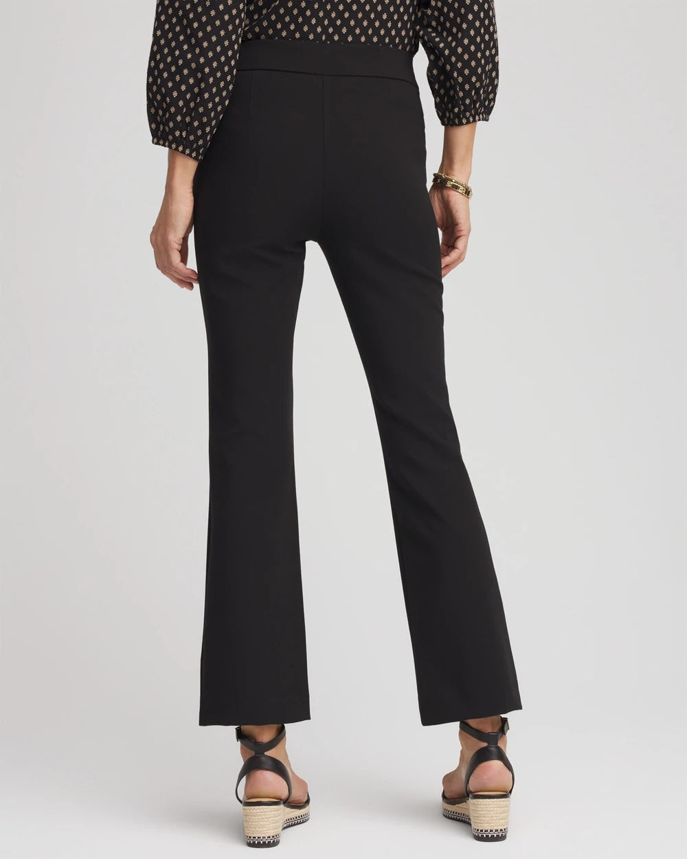 Chico's Lightweight Juliet Flared Ankle Pants BLACK