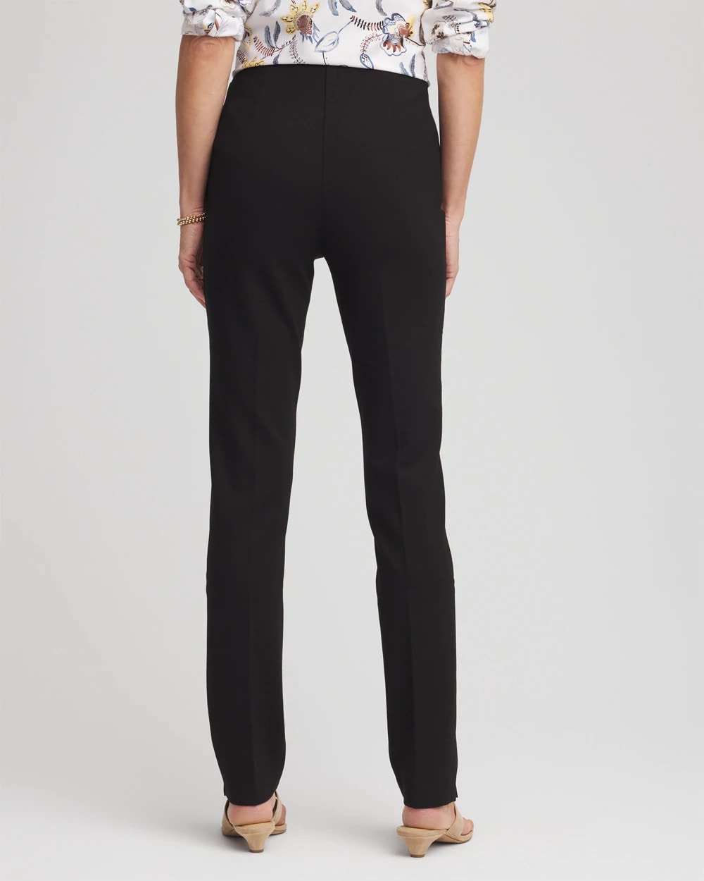 Chico's Juliet Slim Trim Detail Pants BLACK