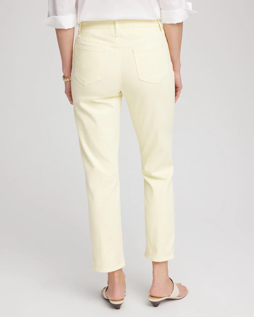 Chico's Girlfriend Cropped Jeans PANNA COTTA