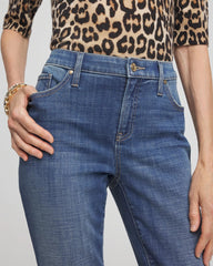 Chico's Girlfriend Slim Cropped Jeans MARIA INDIGO