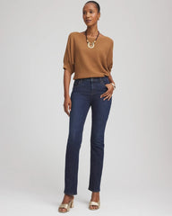 Chico's Girlfriend Slim Full-Length Jeans DARK SAPPHIRE INDIGO