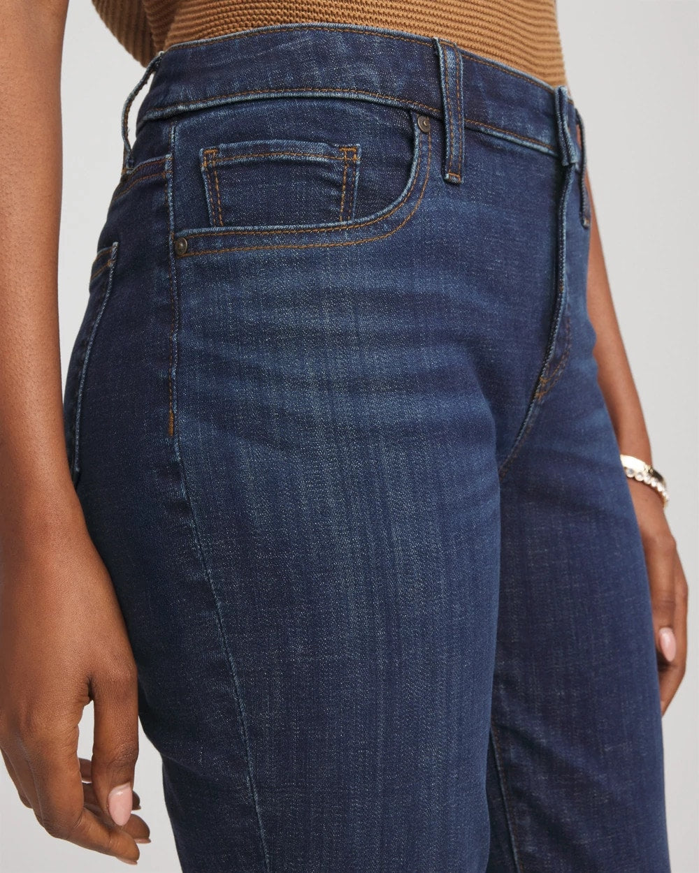 Chico's Girlfriend Slim Full-Length Jeans DARK SAPPHIRE INDIGO