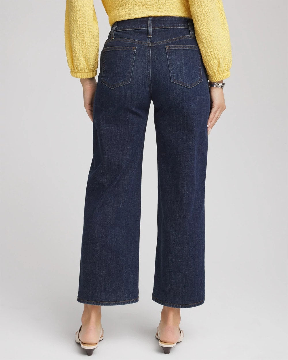Chico's Girlfriend Cropped Wide-Leg Jean DARK SAPPHIRE INDIGO