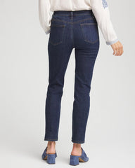 Chico's Girlfriend Slim Ankle Jeans DARK SAPPHIRE INDIGO