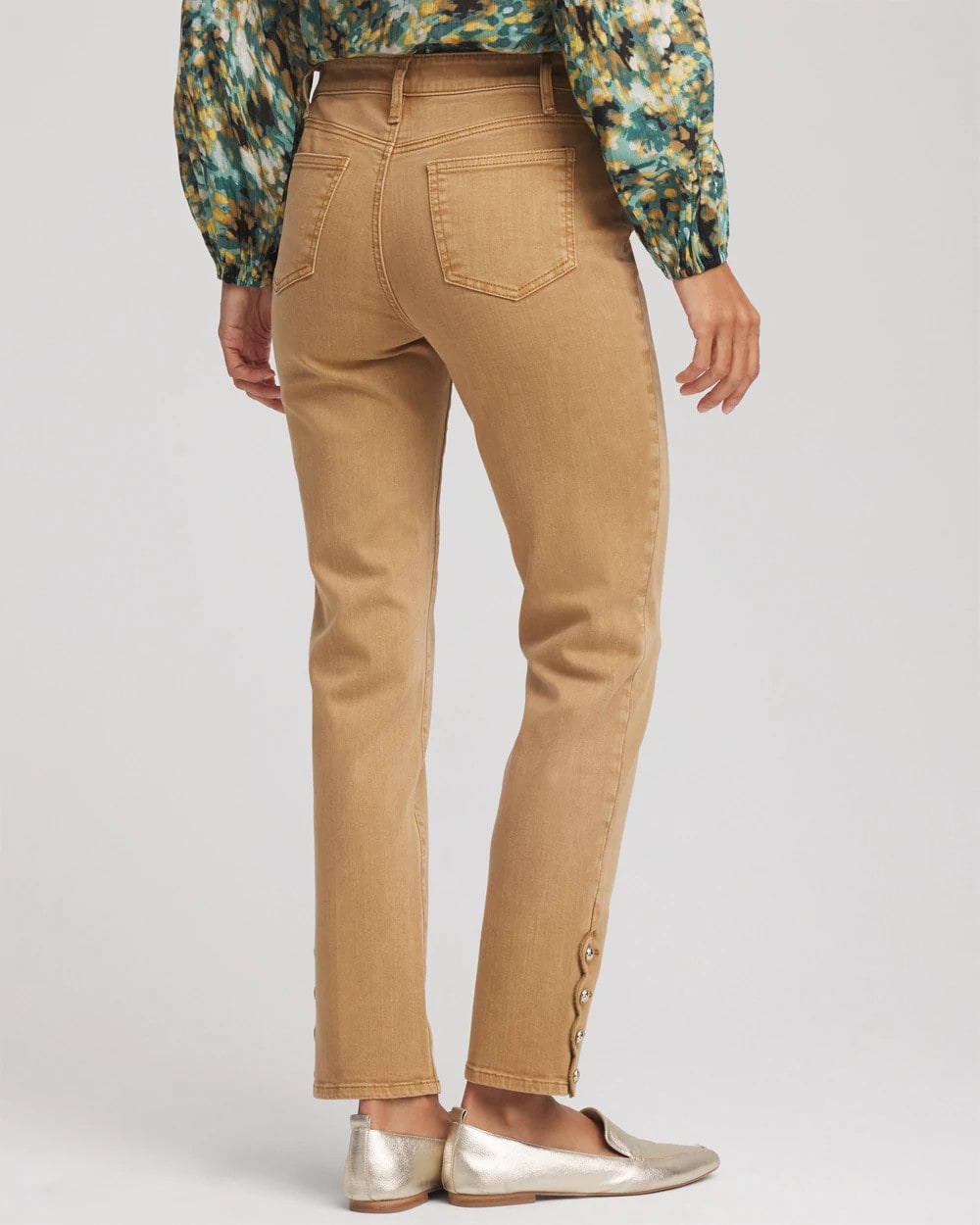Chico's Girlfriend Slim Ankle Jeans CARAMEL APPLE